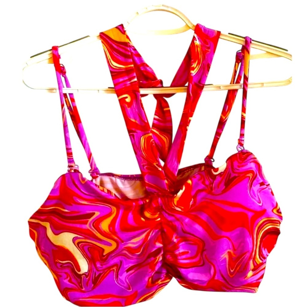 Almost Famous Too Top, Sz 3X, Bikini, Halter, Bandeau, Art to Wear, Boho